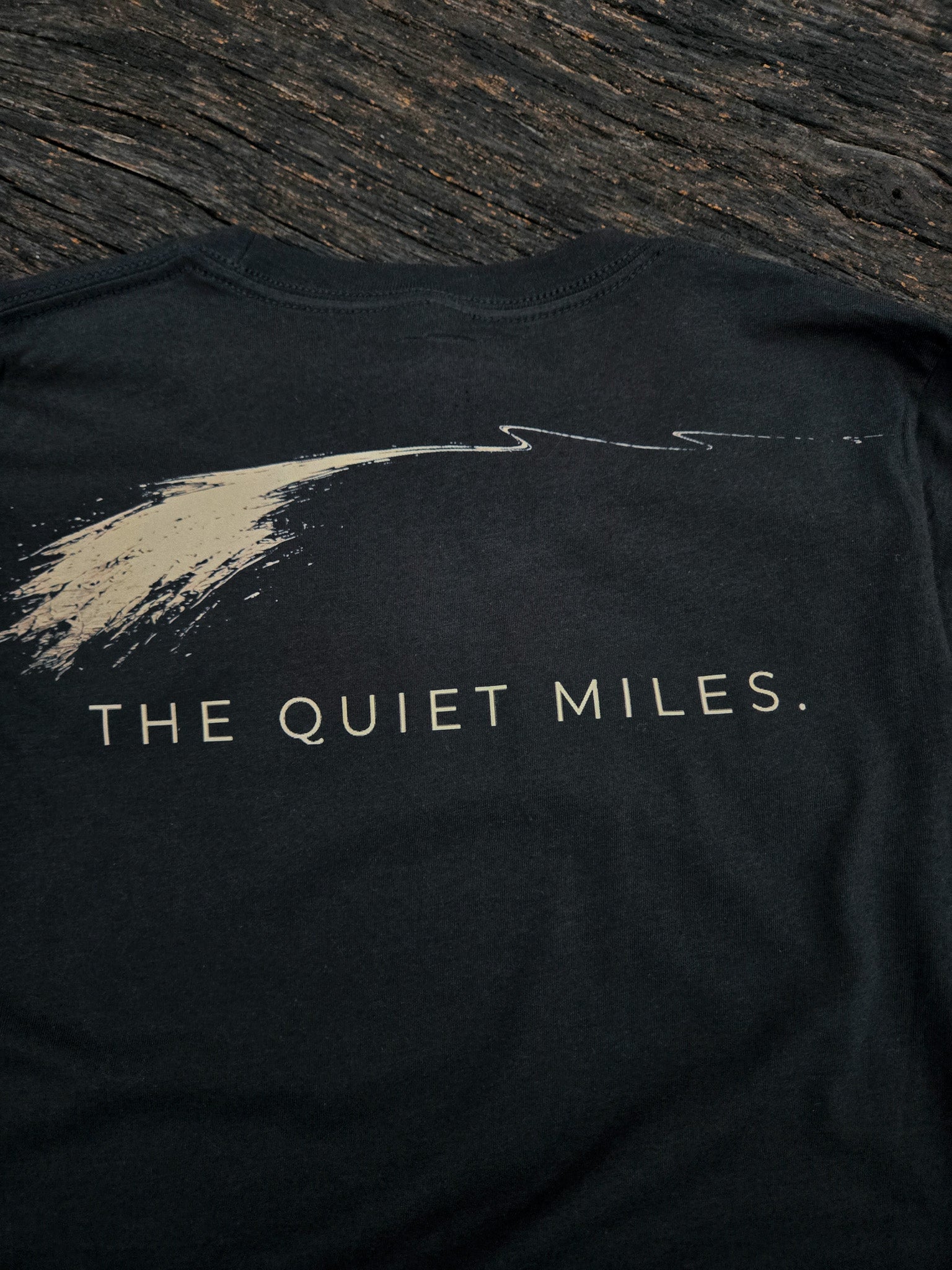 Close-up of The Quiet Miles typography artwork